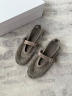 Crystal Mesh Ballet Flats