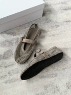 Crystal Mesh Ballet Flats