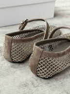 Crystal Mesh Ballet Flats