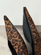 Leopard Print Pointed-Toe Flats