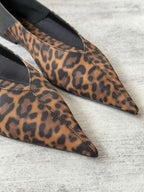 Leopard Print Pointed-Toe Flats