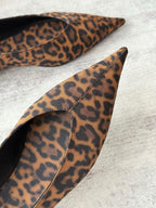 Leopard Print Pointed-Toe Flats