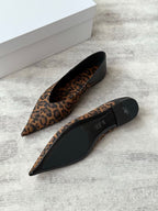 Leopard Print Pointed-Toe Flats