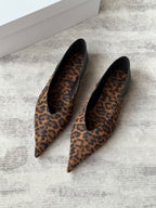 Leopard Print Pointed-Toe Flats