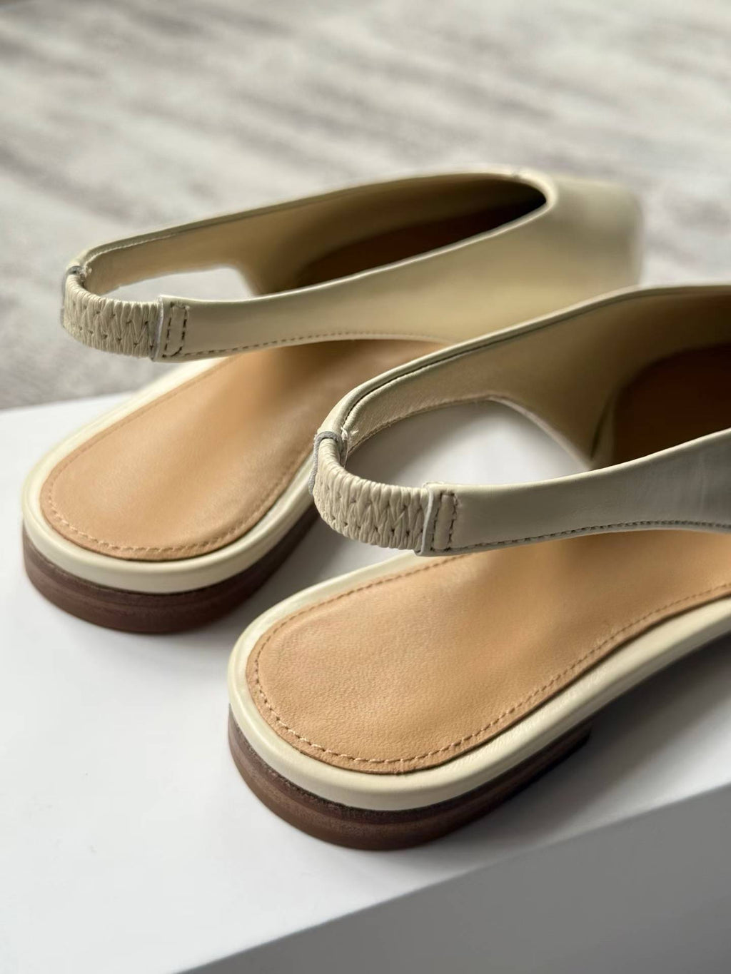 Pointed-Toe Slingback Flats