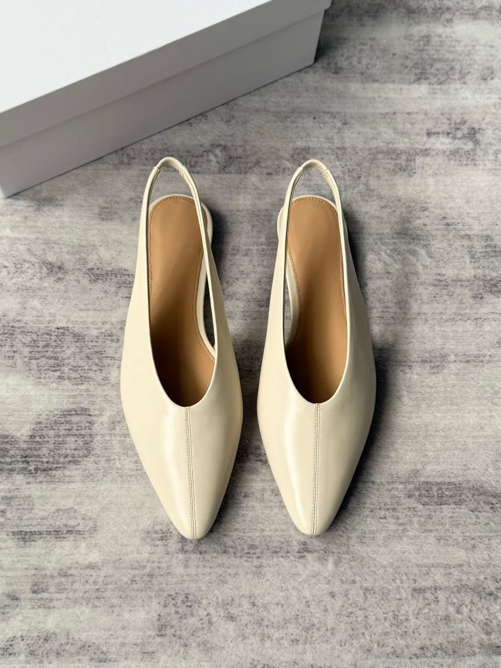 Pointed-Toe Slingback Flats