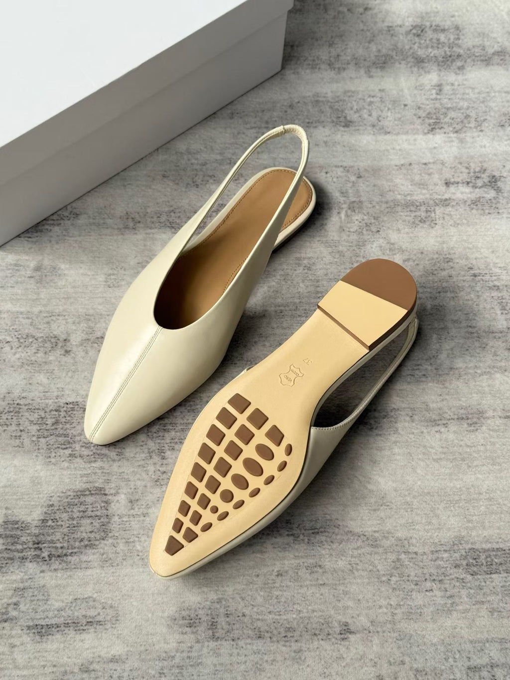 Pointed-Toe Slingback Flats