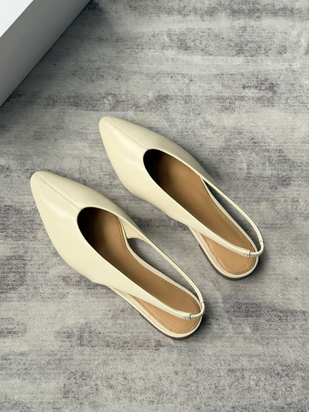 Pointed-Toe Slingback Flats