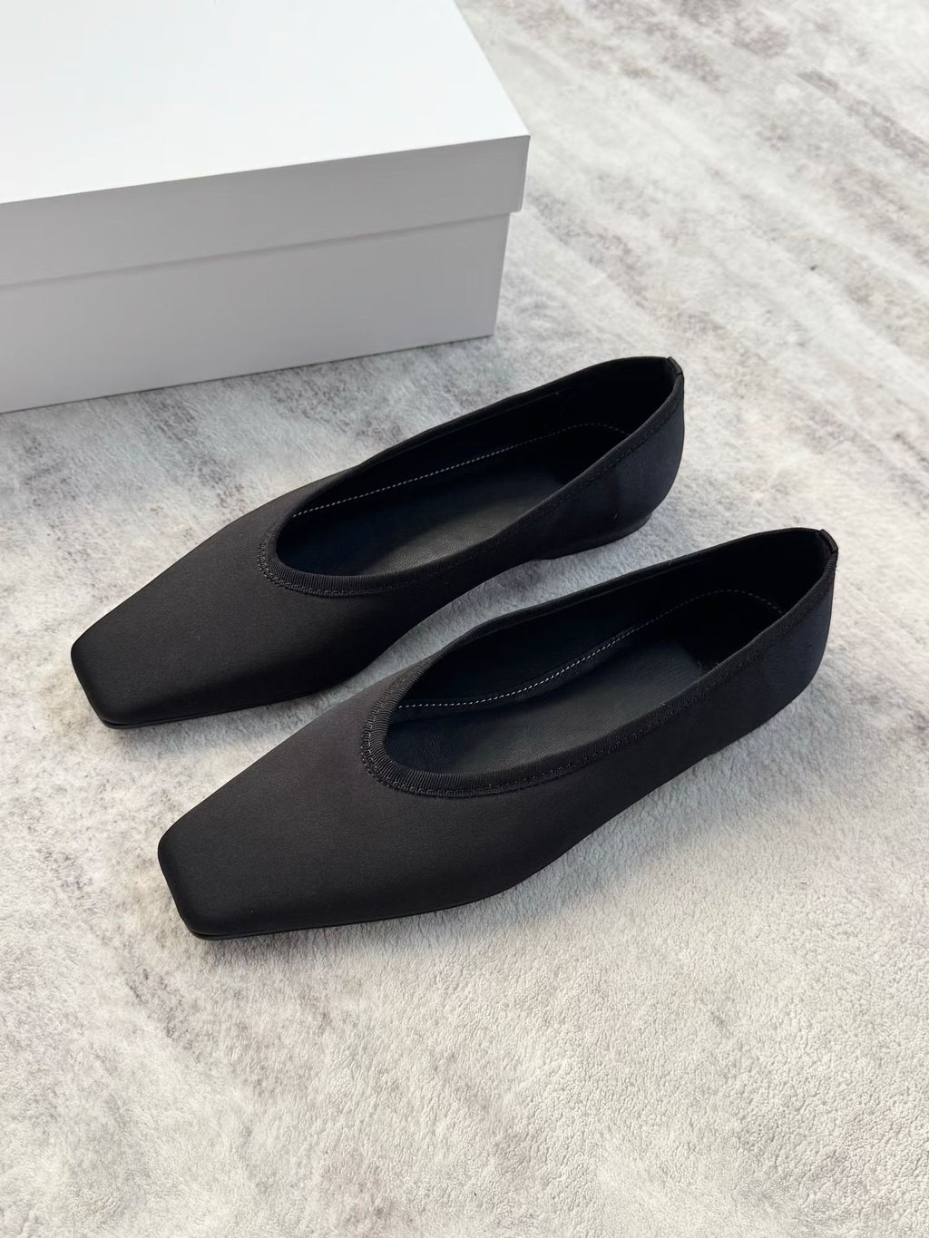 Square-Toe Ballet Flats