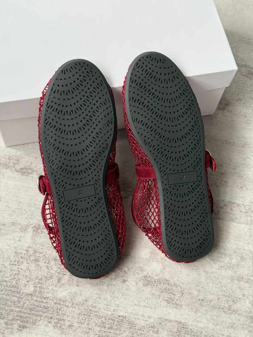 Crystal Mesh Ballet Flats