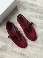Crystal Mesh Ballet Flats