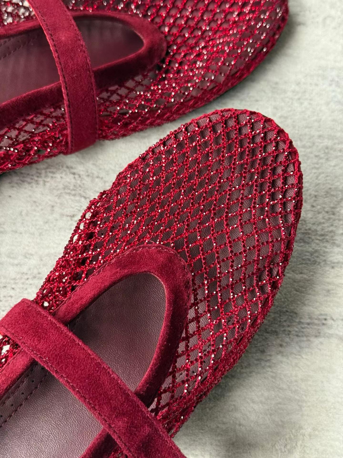 Crystal Mesh Ballet Flats