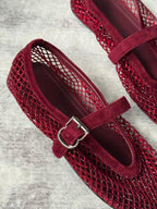 Crystal Mesh Ballet Flats