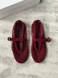 Crystal Mesh Ballet Flats