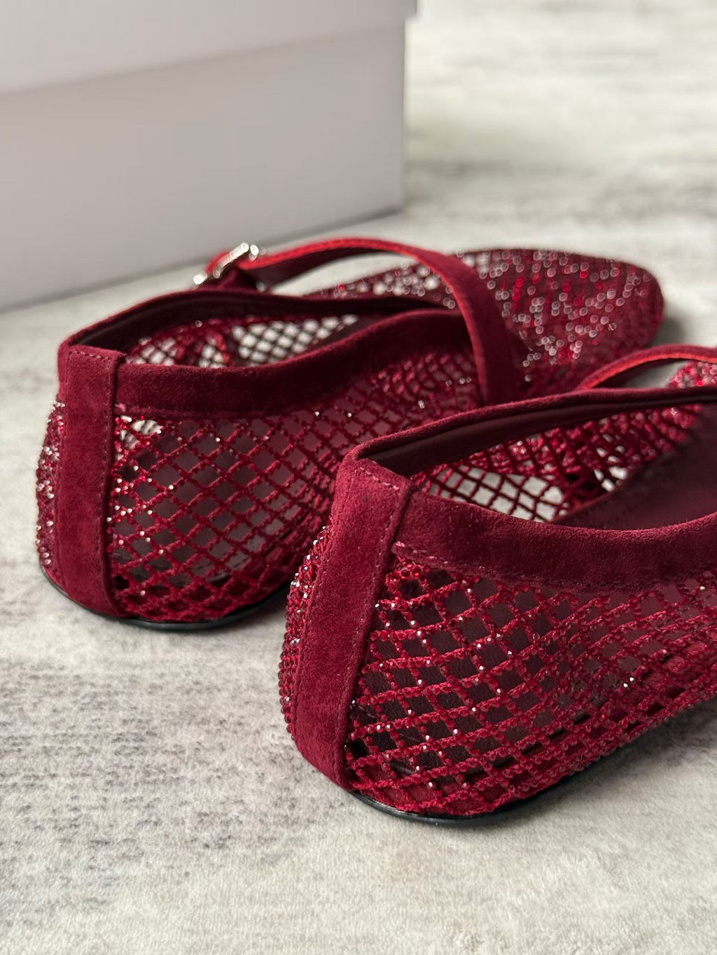 Crystal Mesh Ballet Flats