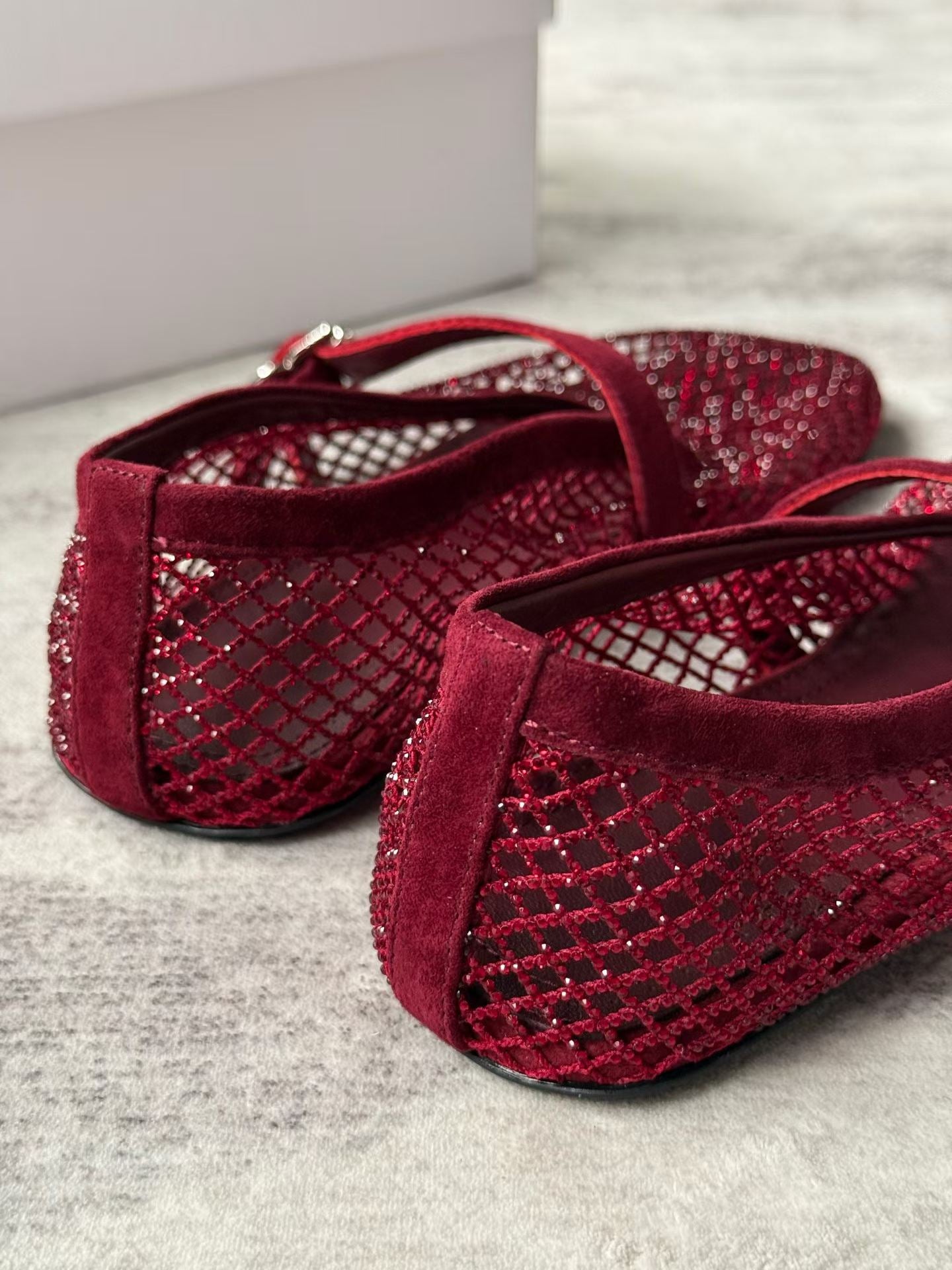 Crystal Mesh Ballet Flats