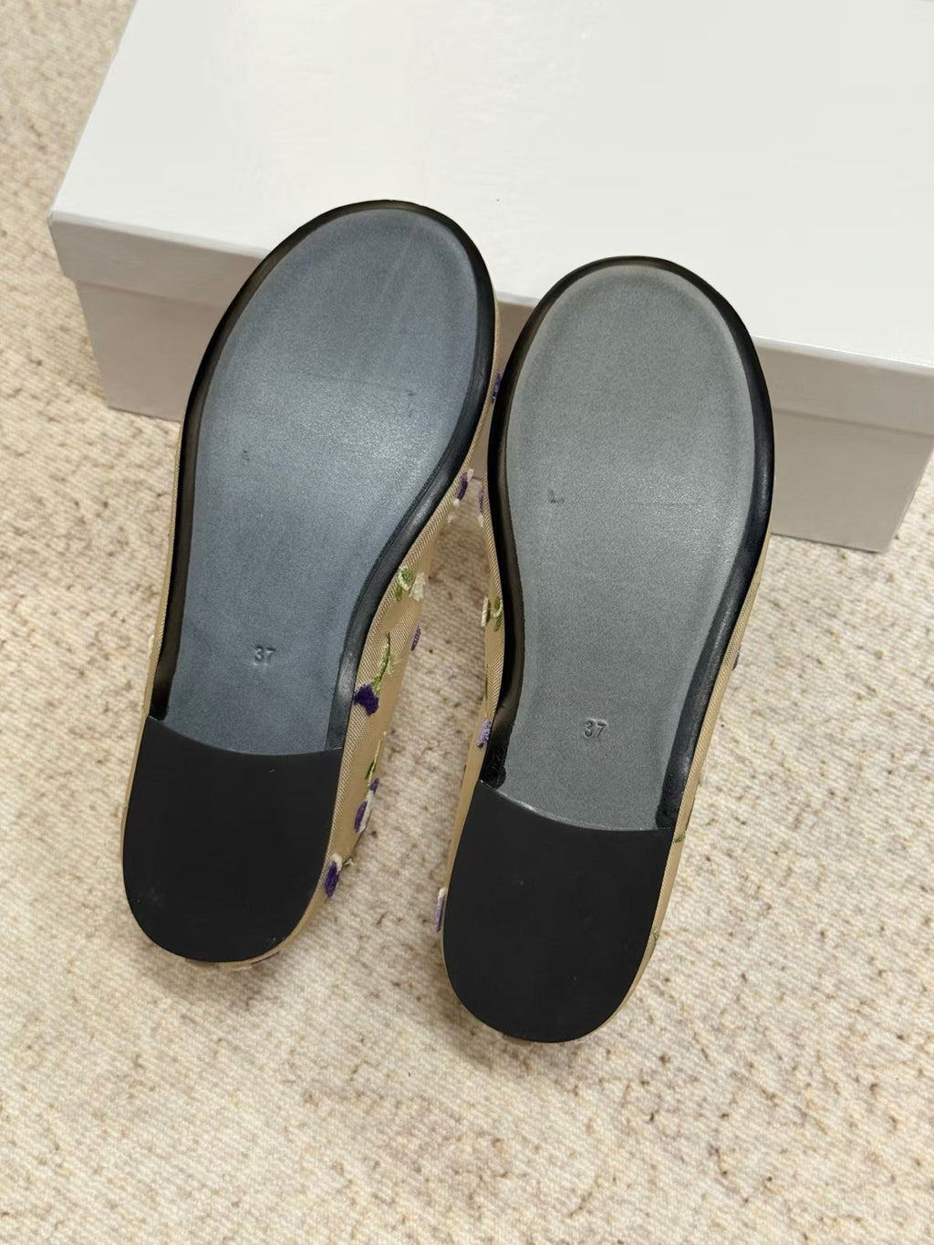 Fleur Embroidered Mesh Ballet Flats