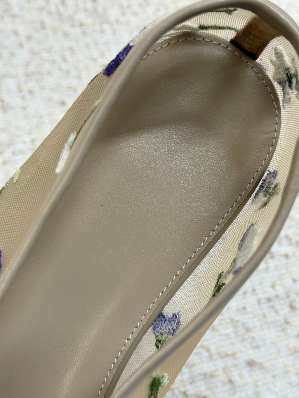 Fleur Embroidered Mesh Ballet Flats