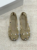 Fleur Embroidered Mesh Ballet Flats