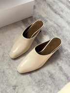 Harper Leather Mule Heels