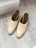 Harper Leather Mule Heels