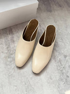 Harper Leather Mule Heels