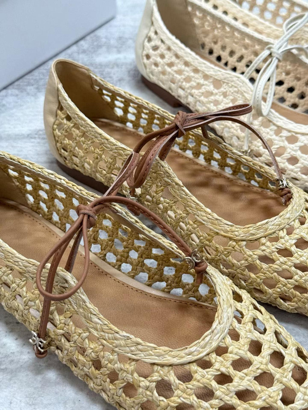 Woven Mary Jane Flats