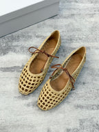 Woven Mary Jane Flats