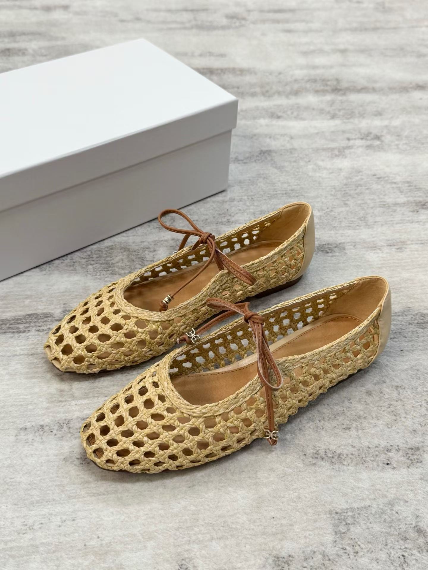 Woven Mary Jane Flats