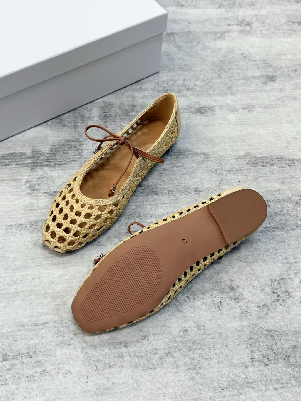 Woven Mary Jane Flats