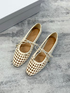 Woven Mary Jane Flats