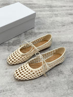 Woven Mary Jane Flats