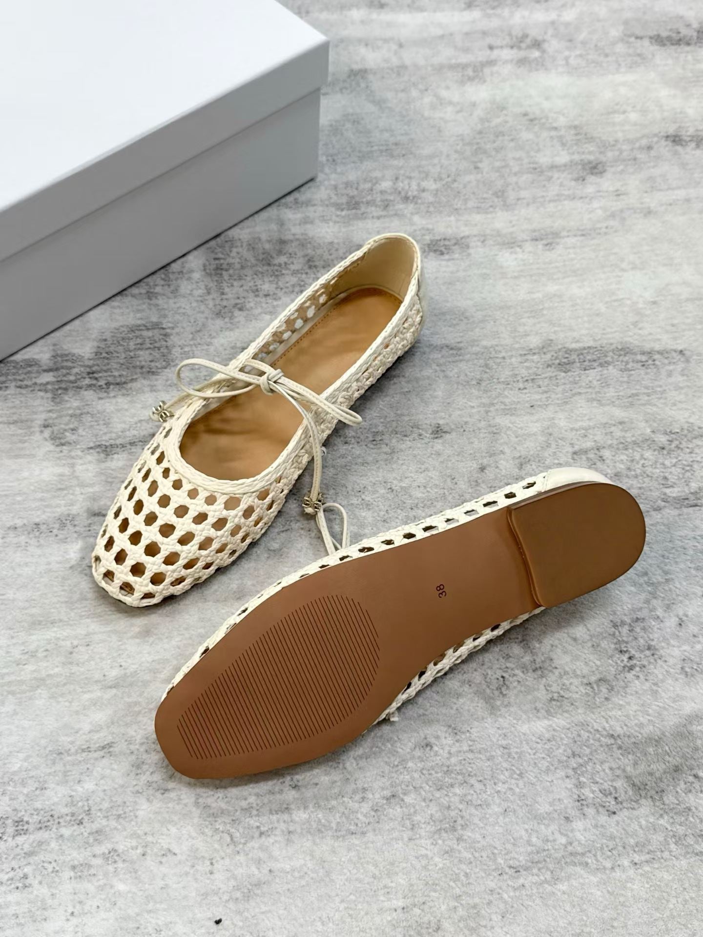 Woven Mary Jane Flats