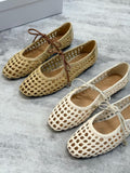 Woven Mary Jane Flats