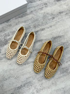 Woven Mary Jane Flats