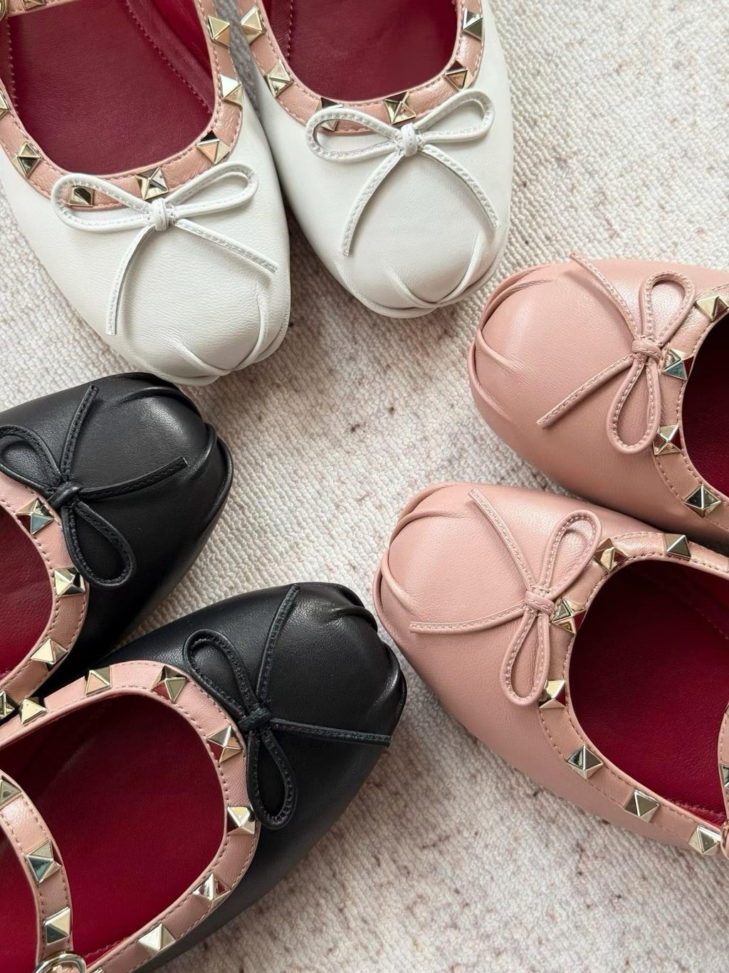 Studded Mary Jane Flats