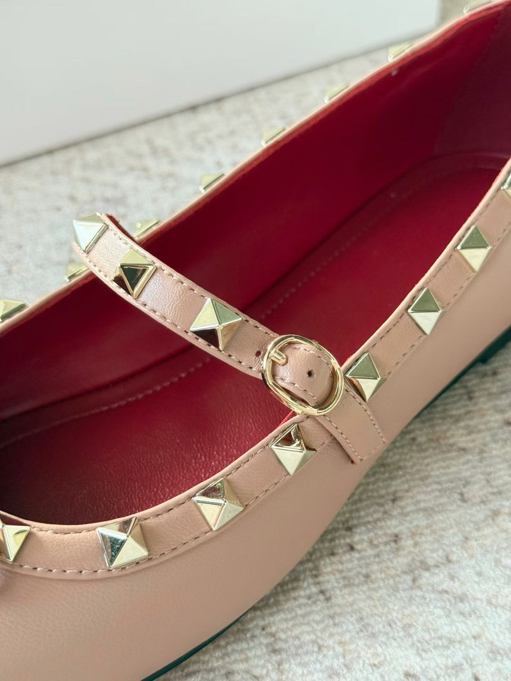 Studded Mary Jane Flats