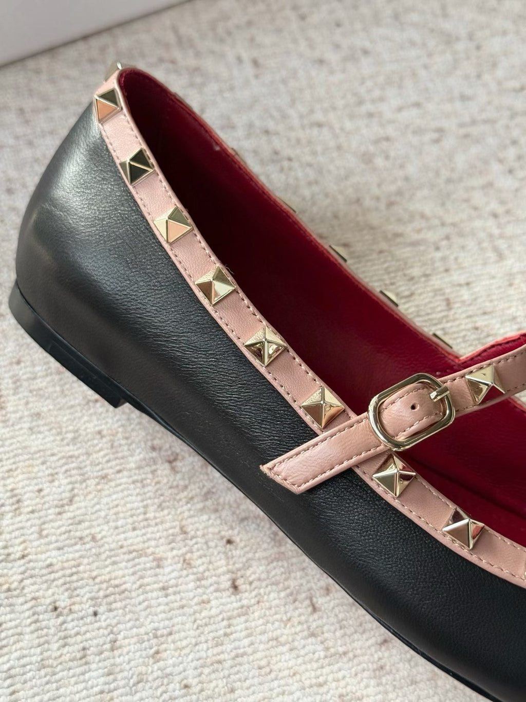 Studded Mary Jane Flats