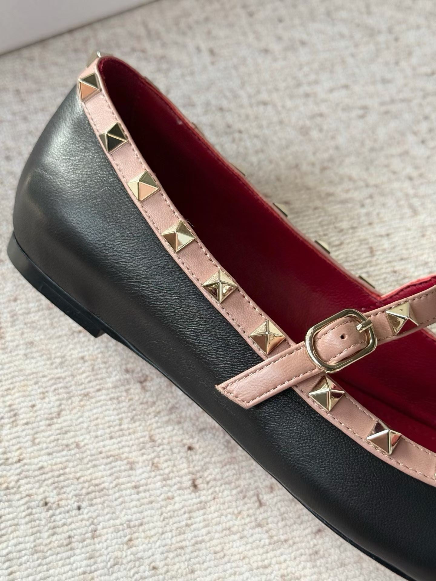 Studded Mary Jane Flats