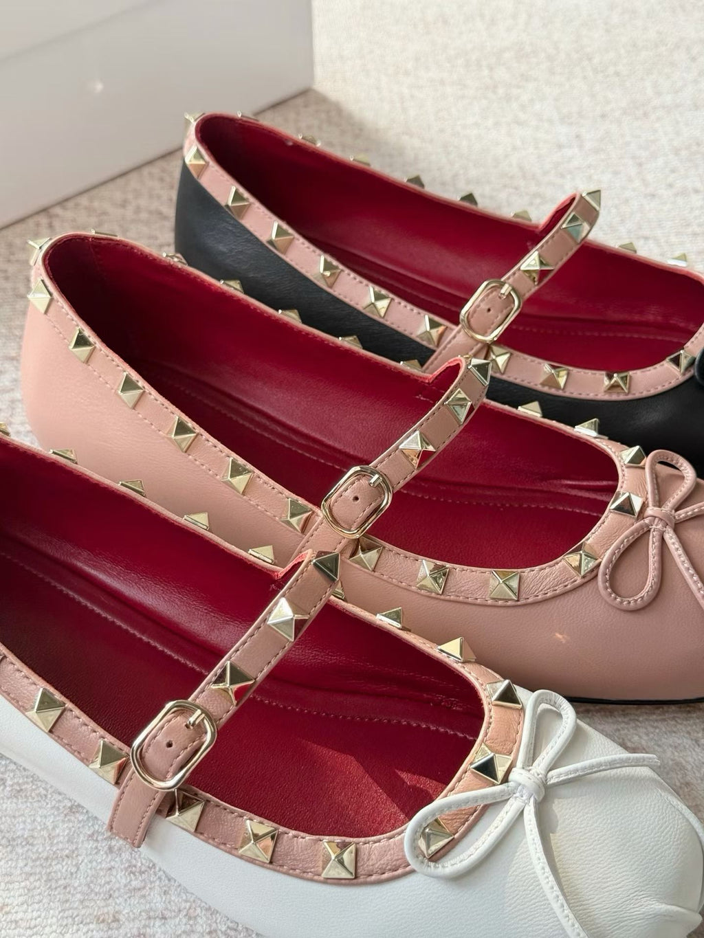 Studded Mary Jane Flats