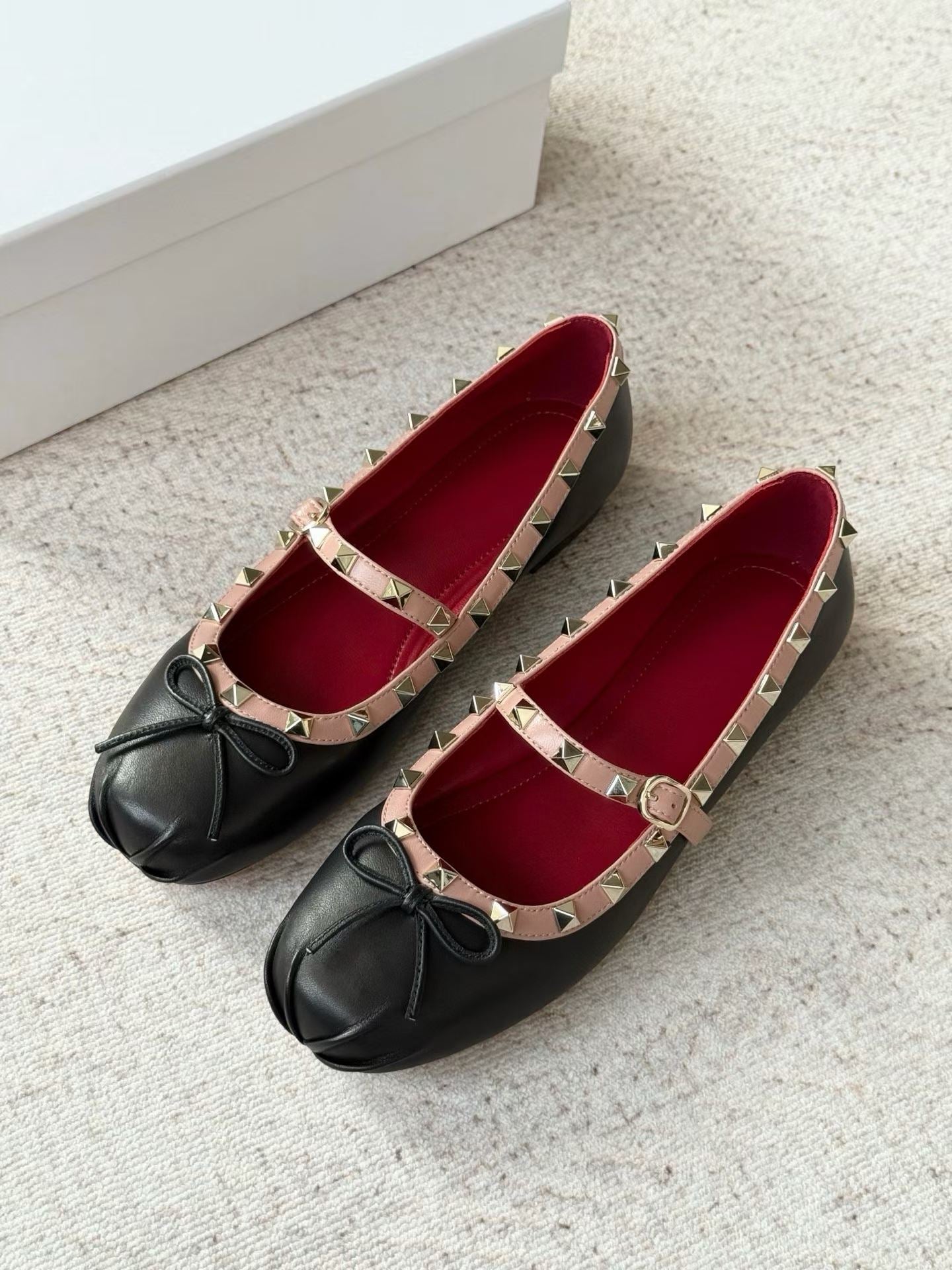 Studded Mary Jane Flats