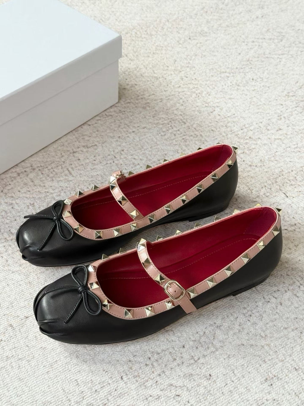 Studded Mary Jane Flats
