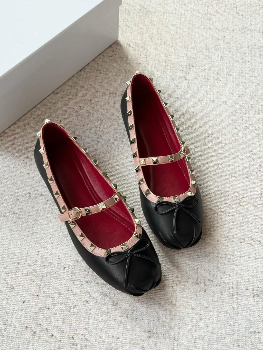 Studded Mary Jane Flats