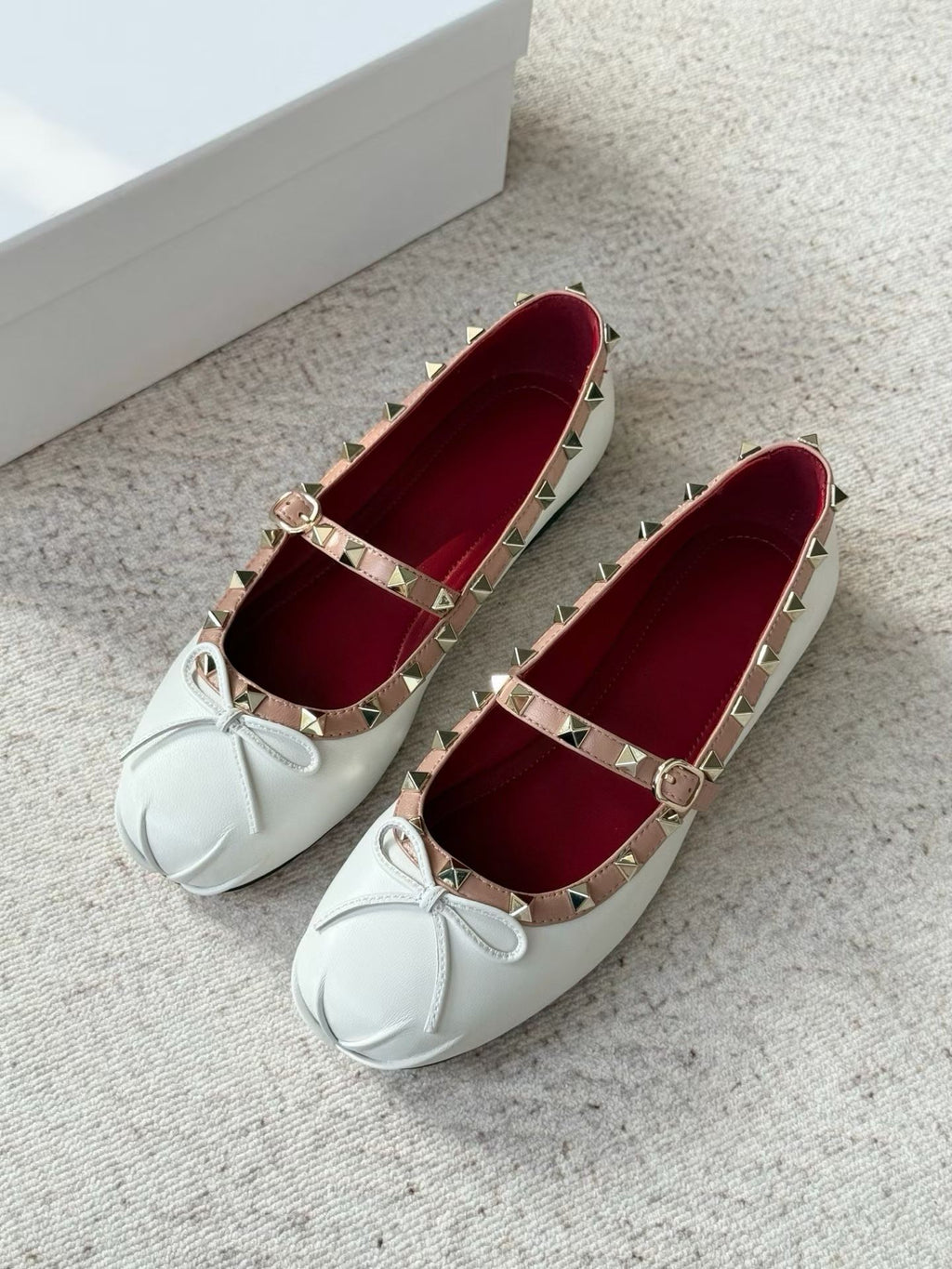 Studded Mary Jane Flats