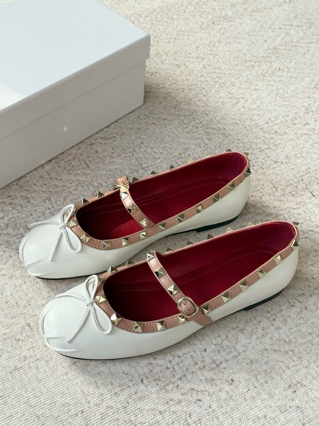 Studded Mary Jane Flats