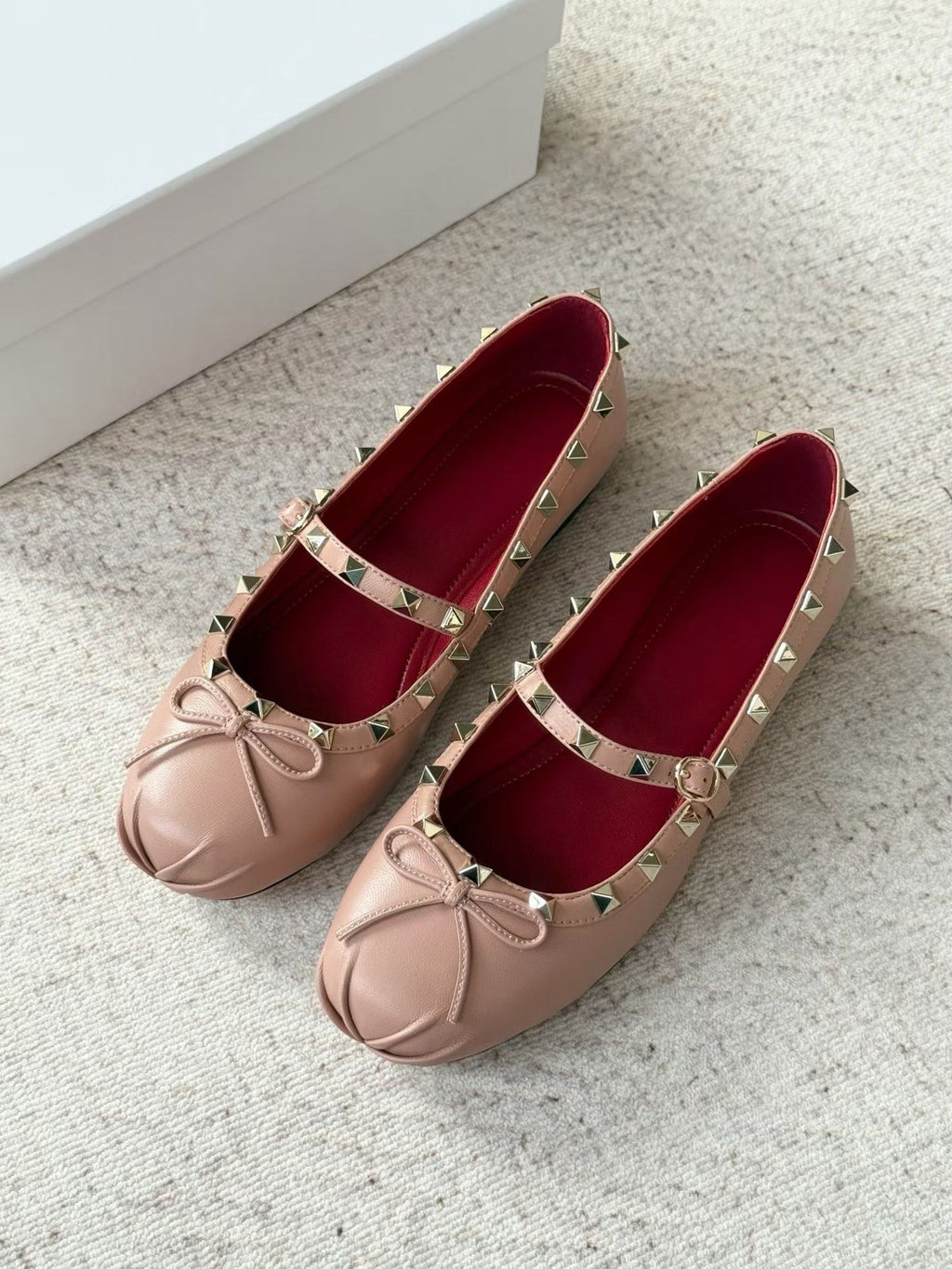 Studded Mary Jane Flats