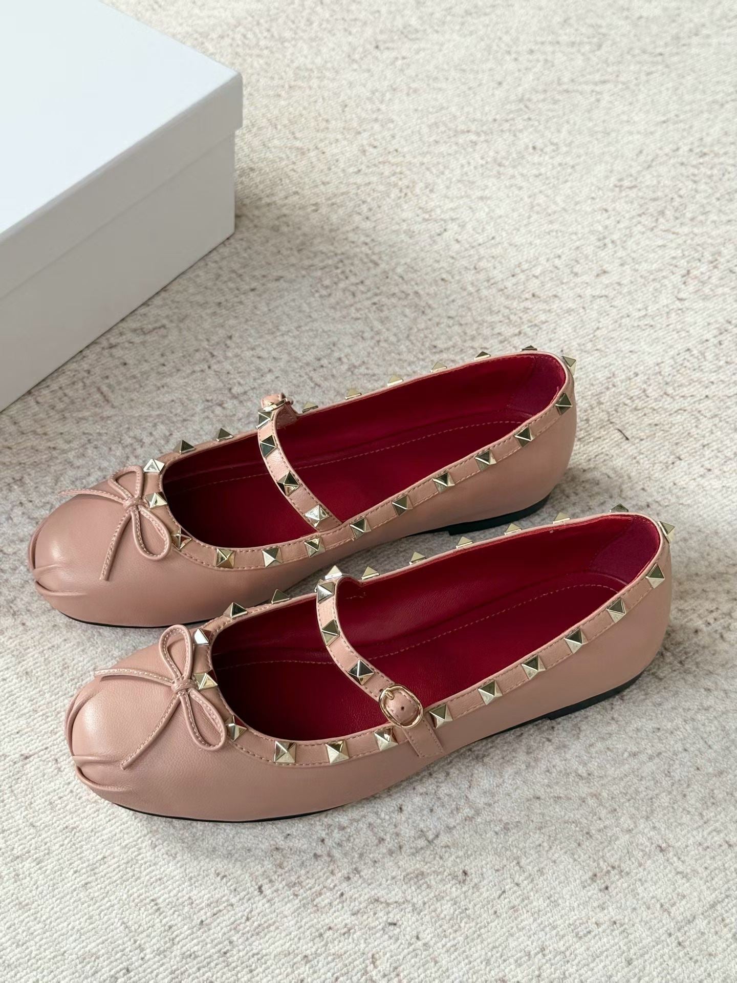 Studded Mary Jane Flats