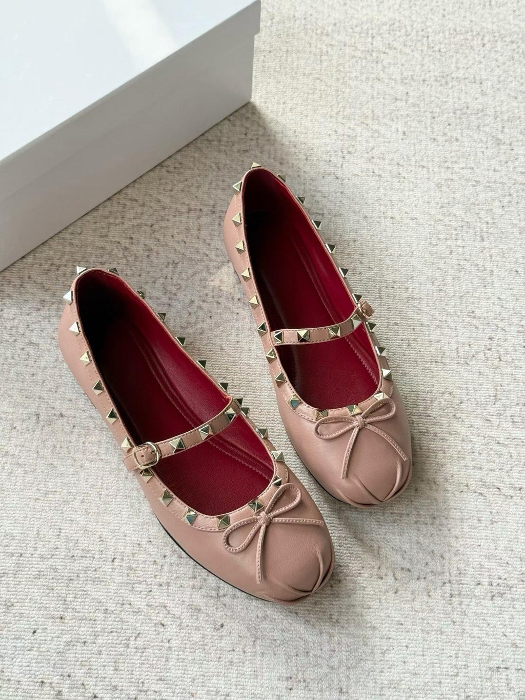 Studded Mary Jane Flats