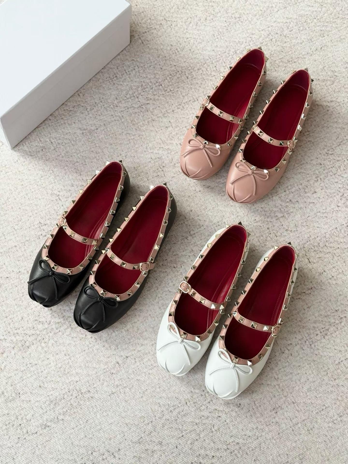 Studded Mary Jane Flats