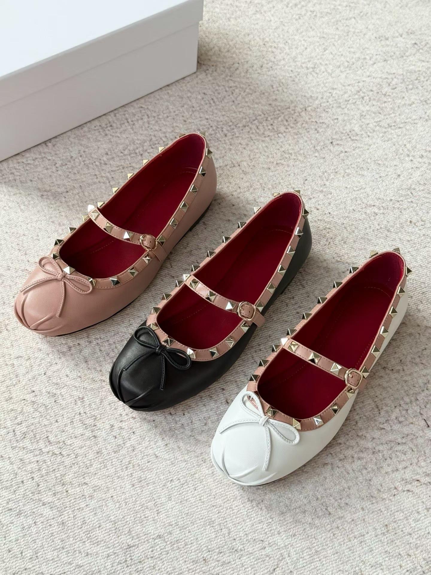 Studded Mary Jane Flats